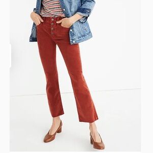 Madewell Cali Demi Boot Corduroy Pants